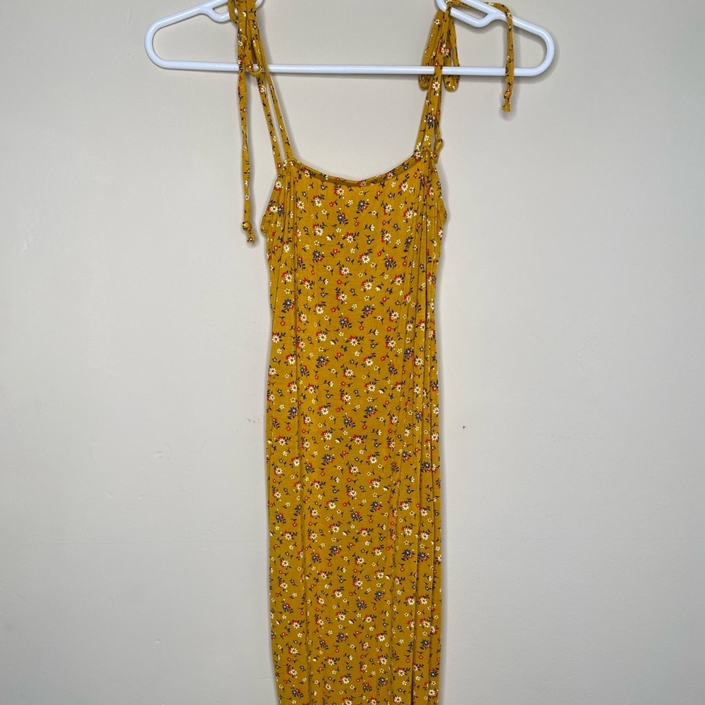 Nasty Gal Gold Floral Maxi Dress